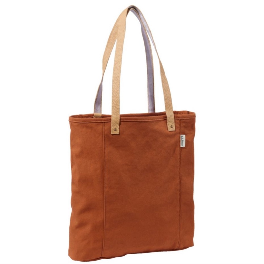 LL Bean Leather Handle Essential Tote. Never Used
